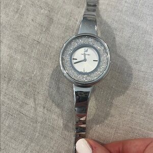 Swarovski Crystal-Accented Silver Watch